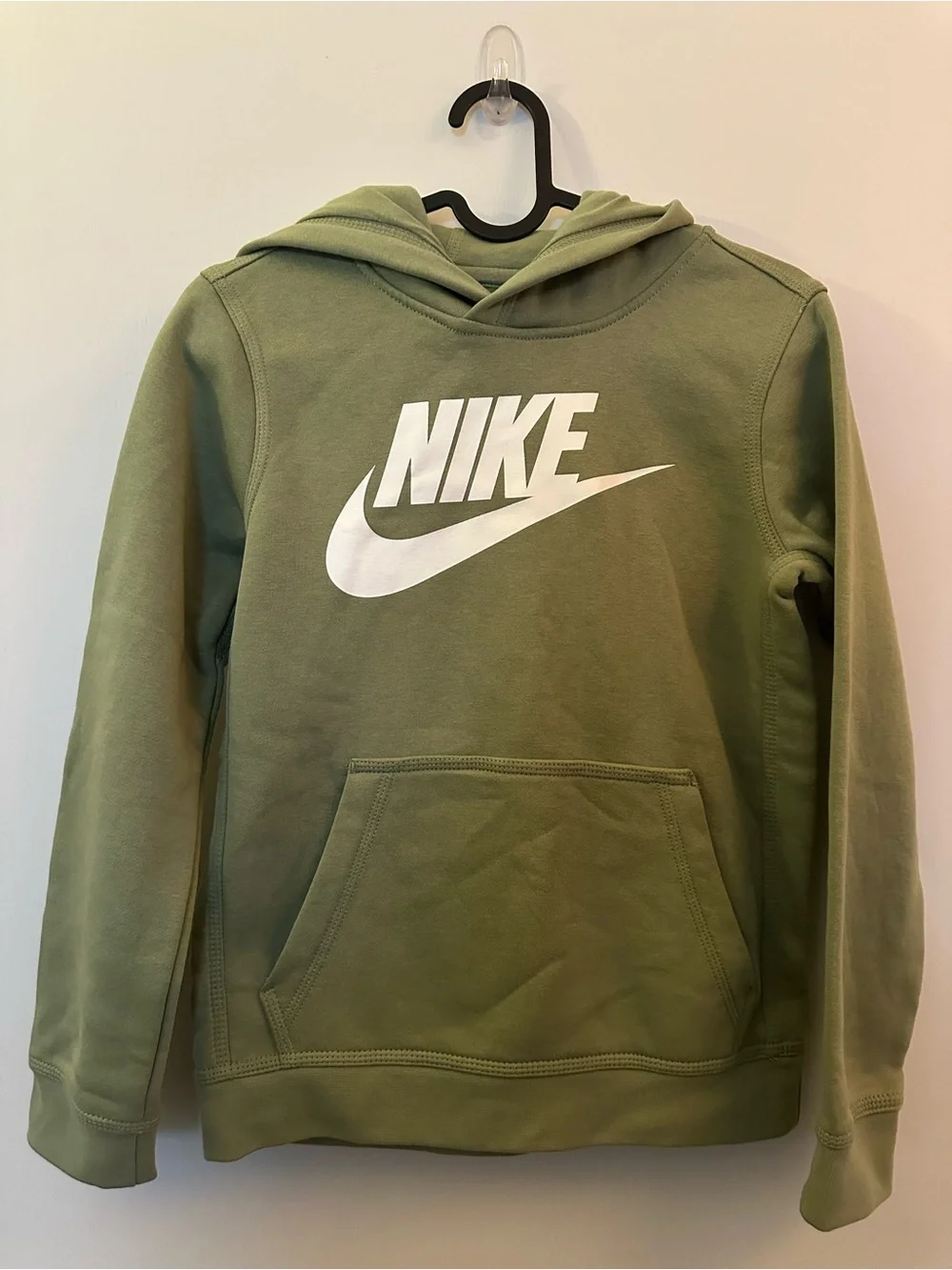 NIKE | Olive Green Hoodie with White Swoosh
